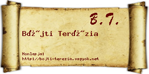 Bőjti Terézia névjegykártya
